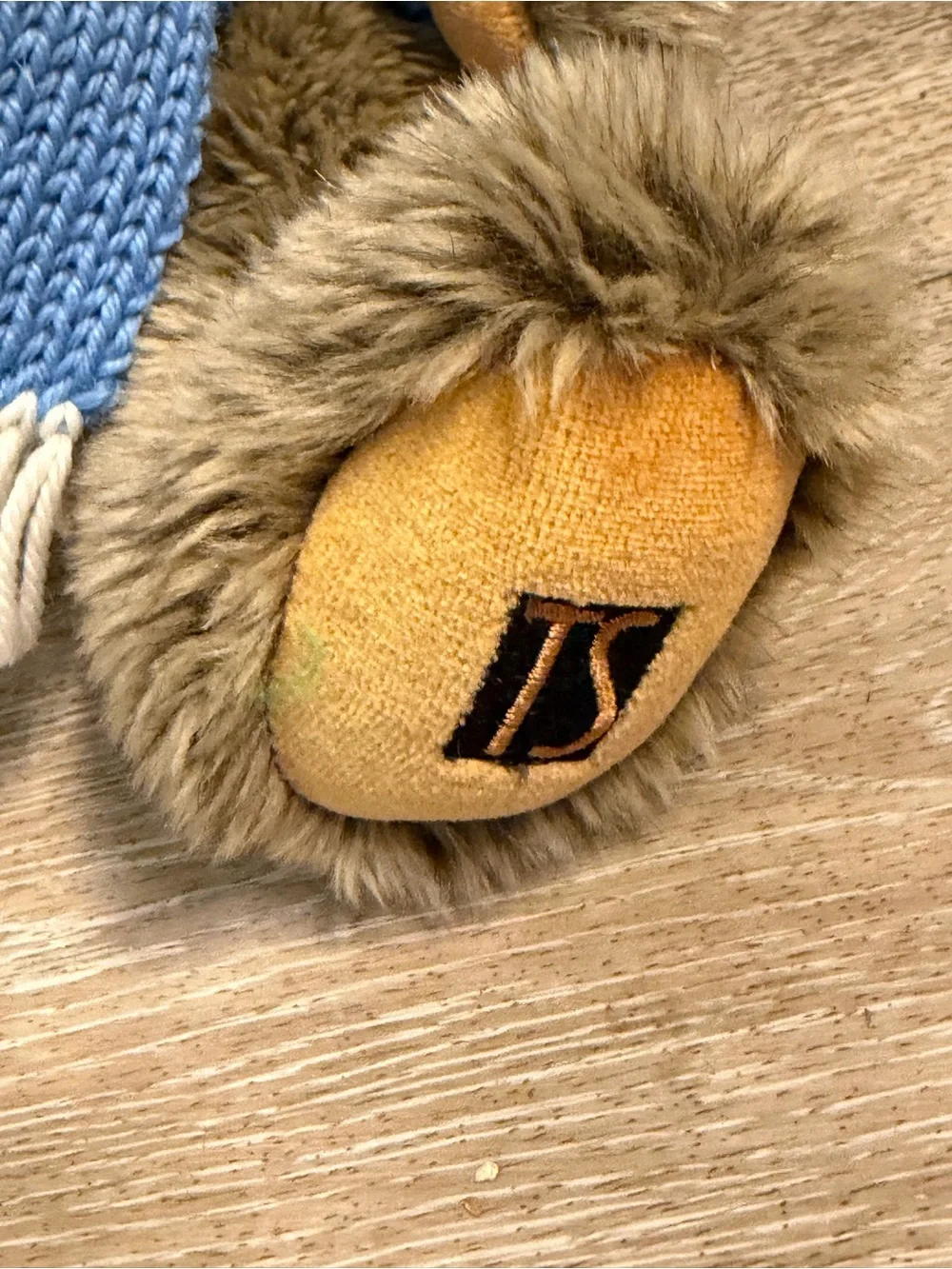 TS Teddy Bear with Blue Sweater and Scarf